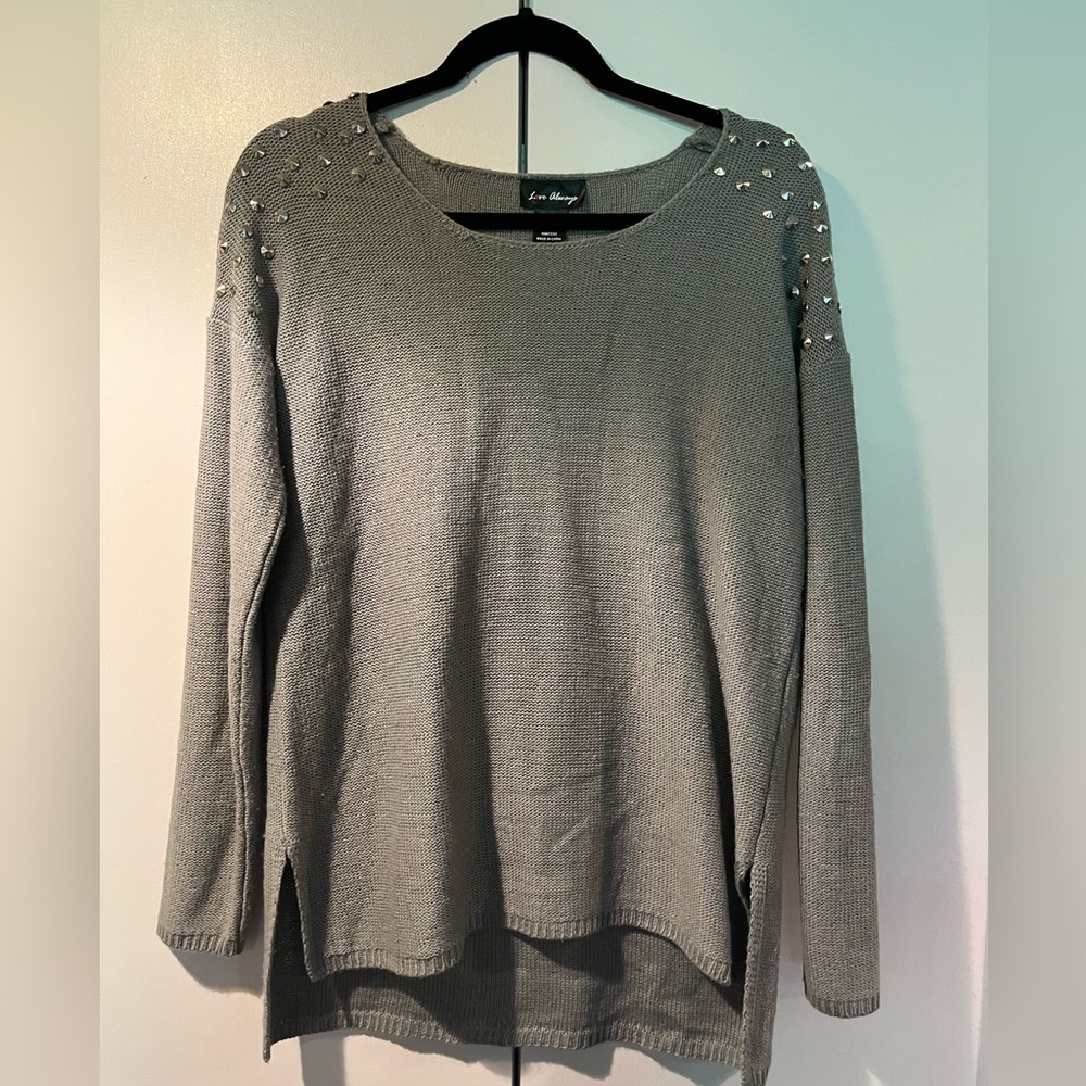 Love Always Gray Knit Top